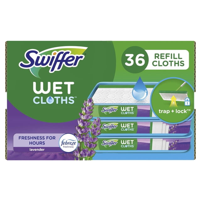 Paño de limpieza húmedo Swiffer Sweeper, multisuperficie, 36 unidades