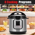 thumbnail image 6 of 5.5 Quart Electric Pressure Cooker, 16-in-1 Multi-Functional Slow Cooker, Rice Cooker, Saute Pan, Soup Pot, Egg Cooker, Warmer, Preset Cooking, Stainless Steel, 6 of 9