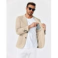 thumbnail image 3 of COOFANDY Mens Casual Blazer Slim Fit Knit Blazers Jacket Two Button Lightweight Sports Coats, 3 of 5