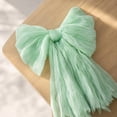 thumbnail image 4 of 5-Pack Green Velvet Christmas Bows, 13x11 Inch Large Flocked Holiday Bow Ornaments for Tree, Arch, Wall, Window & Party Decorations, 4 of 7