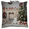 thumbnail image 2 of PKQWTM Christmas Tree Fire Place Toy Bear Candles Gifts Reversible Mermaid Cushion Cover Home Decor Sequin Pillow Case Size 20x20 inches, 2 of 2