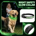 thumbnail image 4 of Glow in The Dark Dog Collar – LED Light Up Reflective Collar for Night Visibility,Heavy Duty Nylon Adjustable Waterproof Pet Safety Collar for Small to Large Dogs Green, 4 of 7