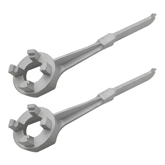 2Pcs Bung Wrench, Aluminum Gallon Drum Wrench Wrench Drum Opener Tool for Opening 10 15 20 30 50 55 Gallon Drum