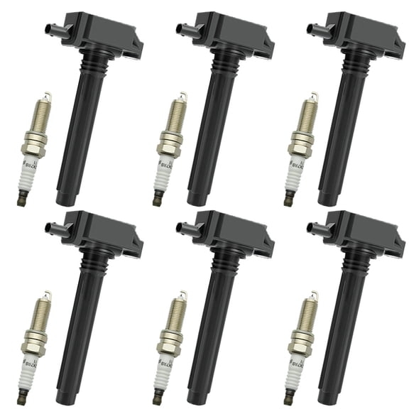 6PCS Ignition Coil & Iridium Spark Plugs for Chrysler Dodge Jeep Ram UF648,0221504032, 05149168AI, 2505484816,55000827AB