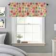 thumbnail image 3 of Summer Watercolor Flowers Window Valance for Kitchen, Colorful Floral Linen Background Rod Pocket Short Curtain for Small Windows, Light Filtering Decorative Valance, 54 x 18 Inch, 1 Panel, 3 of 9