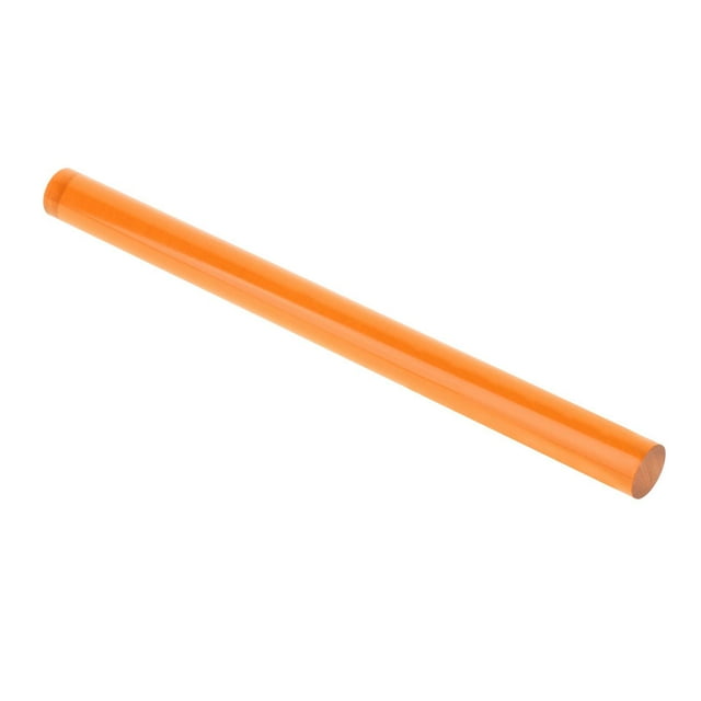 Almencla Acrylic Pool Cue Ferrule Billiard Accessories for Large Tip Sticks Solid Rod Orange