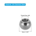 thumbnail image 2 of Uxcell M5x9mm Ball Nuts Knob, 8 Pcs Female Thread 304 Stainless Steel Round Blind Hole Screw Cap Cover, Silver, 2 of 6