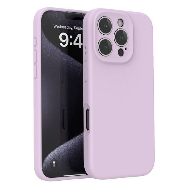 PANDACO Étui Coquille Souple Mat Pastel Violet pour iPhone 16 Pro