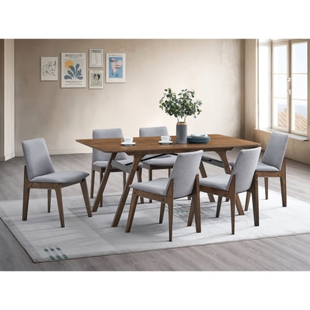 7 - Piece Rectangular Dining Set | Great for Small to Medium - Sized Dining Areas | Wood and Composite Wood Build | High - Capacity Seats for All Ages