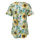 thumbnail image 2 of Gibobby Playera de Manga Corta Casual Suave Camisetas sin mangas verano para mujer, corte holgado, cuello cuadrado plisado, camisetas manga corta, dobladillo c(Gris,M), 2 of 5
