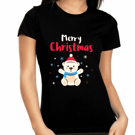 

Cute Bear Christmas Pajamas for Women Christmas T Shirts for Women Funny Christmas Shirt Christmas Gifts