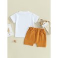 thumbnail image 4 of Bslissey Toddler Baby Boys Casual Shorts Sets Short Sleeve Letter Print T-shirt with Elastic Waist Shorts 2Pcs Infant Summer Daily Outfits 6M 12M 18M 24M 3T, 4 of 9