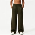 thumbnail image 6 of PNTUTB Women's Activewear Pants Stylish Solid-Color Versatile Pants Casual Stretchy High-Waisted Loose Comfortable Wide-Leg Pants with Pockets, 6 of 7