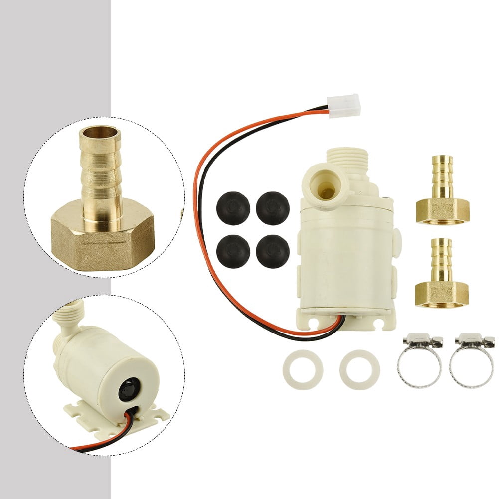 12V 100°C Solar Hot Water Circulation Pump Silent Coupler White High Pressure Pump Tool Replace Parts