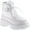 White, variant on Women's Faux Fur Shearling Lace Up Ankle Boots Round Toe Chunky Platform Boot Warm Fall Winter Booties