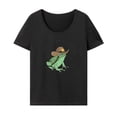 thumbnail image 2 of Camiseta para Mujer, Camiseta de Manga Corta con Cuello Redondo, Ropa de Moda, Tops Informales Suaves de Verano, Camiseta Básica para El Trabajo, Depo XL, 2 of 10