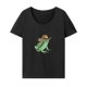 thumbnail image 2 of Camiseta de mujer de manga corta con cuello redondo, ropa sencilla, camiseta básica informal elegante, Tops de verano para caminar, ir de compras y vacaciones XL Yinane Camiseta para mujer, 2 of 8