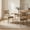 Leather-Brown, variant on Dayalane Mid-Century Farmhouse Rattan Back Upholstered Dining Chair Set of 2, Woven Kitchen Chair with Solid Wood Frame for Breakfast, Restaurant, Bistro, Linen Black