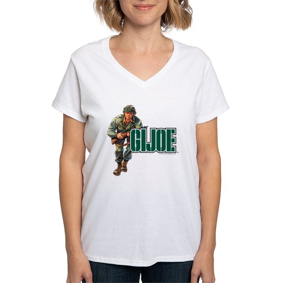 CafePress - G.I. Joe Logo Women's V Neck T Shirt - Womens Cotton V-Neck T-shirt
