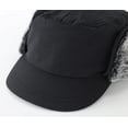 thumbnail image 3 of 1 gorro de esquí de invierno con protección auditiva para hombre, gorro de invierno con visera y orejeras cálidas, gorra de béisbol de piel sintética., 3 of 6