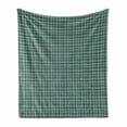 thumbnail image 1 of Abstract Soft Flannel Fleece Throw Blanket, Crossing Diagonal Hatched Lines Squares Traditional Tartan Illustration, Cozy Plush for Indoor and Outdoor Use, 50" x 60", Multicolor, by Ambesonne, 1 of 5