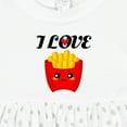 thumbnail image 4 of Inktastic Fry Lover I Love French Fries Girls Baby Dress, 4 of 5