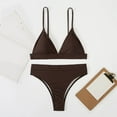 thumbnail image 4 of Aayomet Thong Bikini Swimsuit For Women Set Women Beachwear Swimwear Bikini Push-Up Bandage Brazilian Bandeau Swimsuit Swimwears,Brown S, 4 of 4
