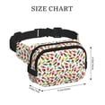 thumbnail image 4 of Ratiio Ice Cream Popsicles Pattern Square Double Layer Waist Bag, Durable Twill Fabric Waist Pack with Adjustable Belt,Outdoor Hiking, Running, Travel Waist Bag, 4 of 6