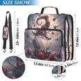 thumbnail image 3 of Haosy 3 Ring Zipper Binder with Shoulder Strap Waterproof Trapper Keeper 2 Inch D-Ring 500 Sheets Capacity, Gnome with Hat Rose, 3 of 8