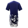 thumbnail image 5 of Dianli Sun Dresses Women Summer Casual Short Sleeve Tunic Shirt Midi Sundresses Daisy Print Plus Size Dress Round Neck Graduation, 5 of 5