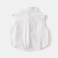 thumbnail image 3 of RMGVDSD Toddler Shirt Boys Shirts Cool Comfortable Summer Sleeveless Button Down Shirt Casual Tank Tops For Kids Beach Vacation Clothes 3-4 Years, 3 of 7