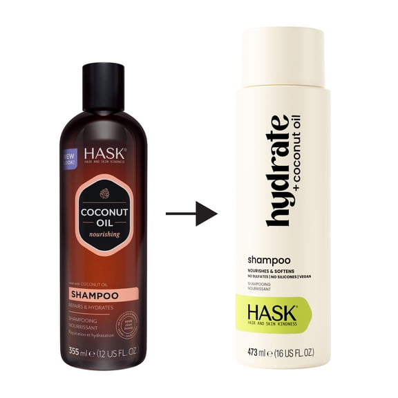 HASK Hydrate Coconut Oil Shampoo, 16 fl oz