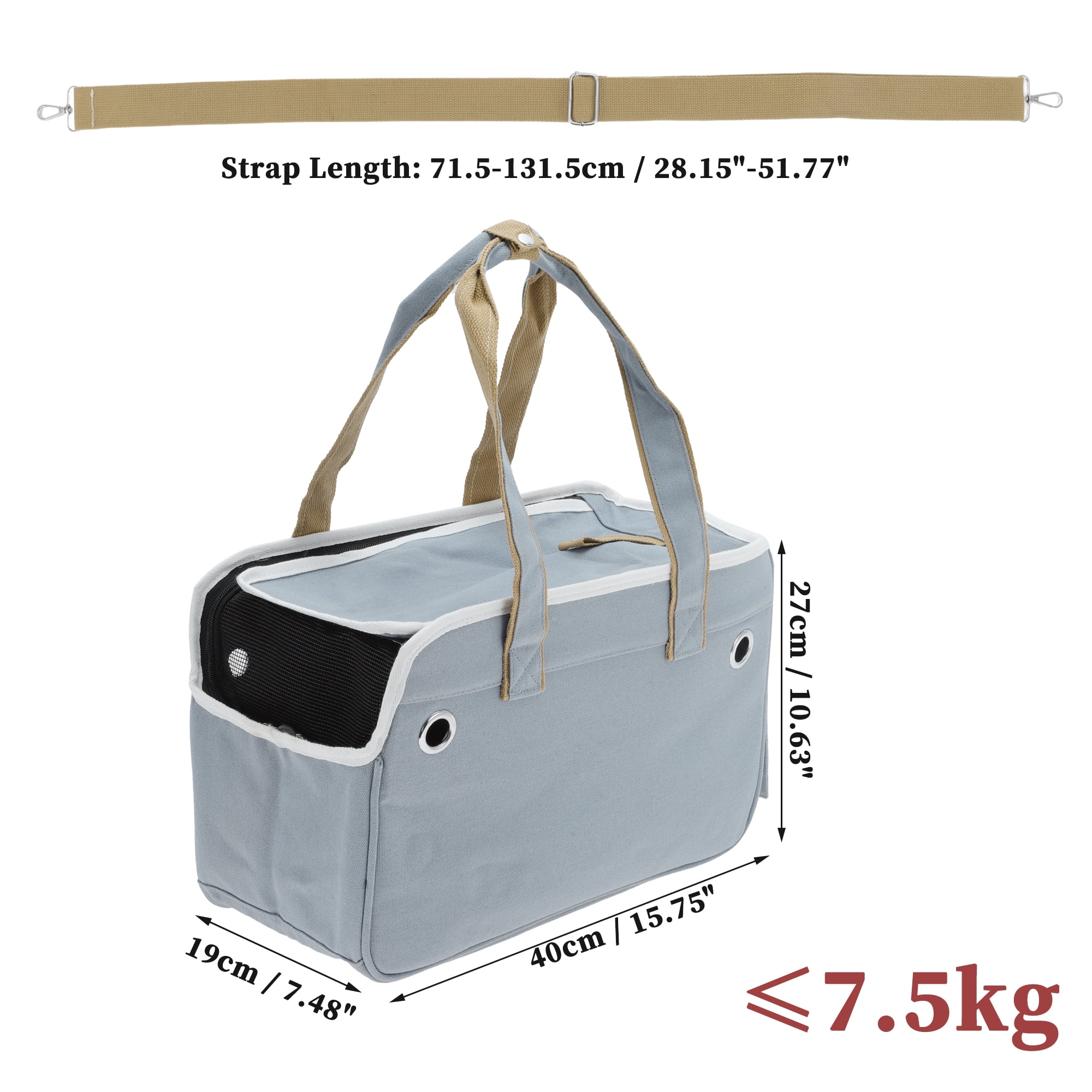 Unique Bargains Foldable Pet Carrier Bag with Removable Mat Blue