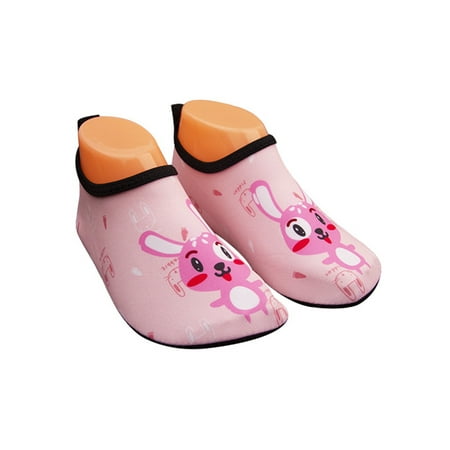 

Colisha Children Water Shoes Quick Dry Beach Shoe Barefoot Aqua Socks Summer Comfort Flats Slip On Cartoon Rabbit 4C-4.5C