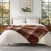 EVERGRACE Plaid Chenille Throw Blanket for Couch, Super Soft Cozy Decorative Fall Throw Blanket with Tassels for Bed Sofa Gift, Lightweight Harvest Plaid Throw Blanket for Autumn 60x80