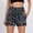 Silver, variant on Women's Sequin Bermuda Shorts 2026 Summer Embroidered Print Slim Fit Hot Pants with Pockets Trendy Casual Stretch Workout Beach Shorts