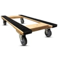 thumbnail image 2 of Premium Solid Oak Wooden Furniture H-Frame Dolly for Movers - 18"x40" with Non-Slip Grip & 5" Thermo Rubber Wheels - 1,000  lbs Capacity, 2 of 2