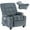 Blue, variant on JONPONY Kids Recliner Chair,Push Back Toddler Recliner with Cup Holders & Side Pockets,Adjustable Footrest & Headrest Kids Sofa for Boys Girls 3+ Age Group, Grey