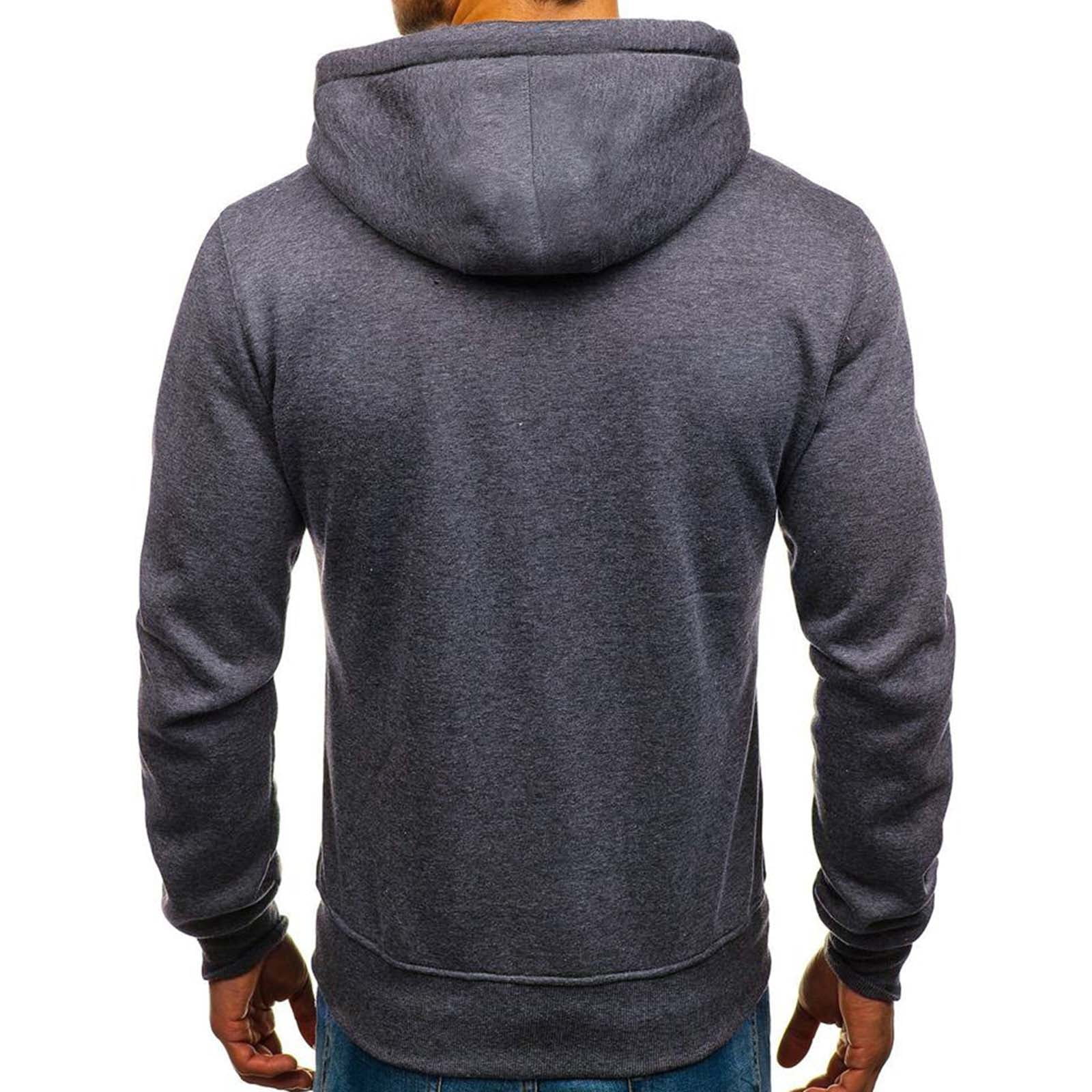 Outfmvch Hoodies For Men Hoodie Thick Fleece Custom Graphic Printed Hooded Shirt Sweat Men Luxury Hoodie Zip Up Hoodie Dark Gray 2Xl