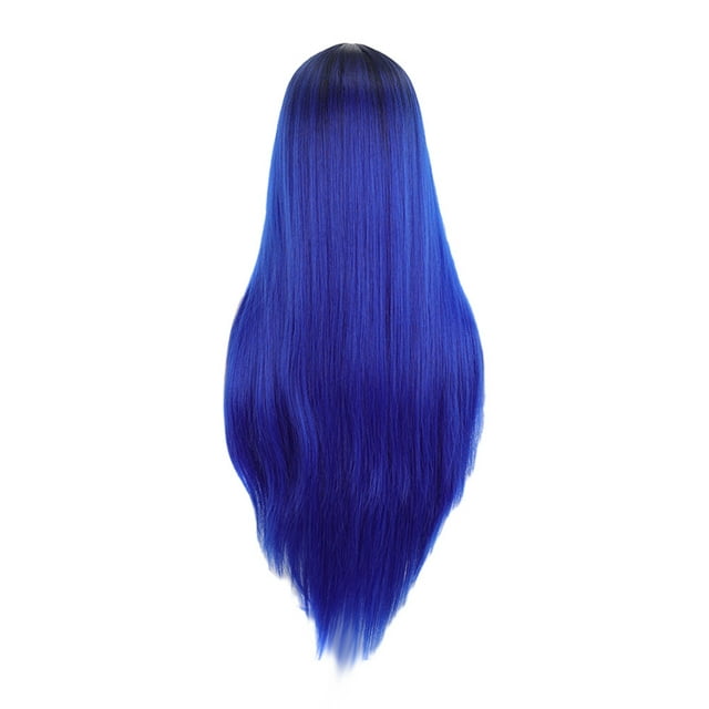 Xingzhi Realistic Scalp Synthetic Wig High Temperature Fiber 70cm Long Straight Hair Resistant Synthetic Wig 9582-11 1Set