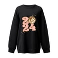 thumbnail image 4 of fartey Fleece Lined Sweatshirts for Women Oversized Sweatshirt Funny 2024 Print Crewneck Pullover Tees Thermal Comfy Long Sleeved Drop Shoulder Tee Shirts, 4 of 4
