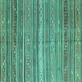 thumbnail image 1 of Ahgly Company Machine Washable Indoor Square Southwestern Turquoise Blue Country Area Rugs, 5' Square, 1 of 4
