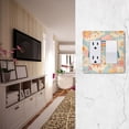 thumbnail image 5 of Yayeee Rocker Switch Wall Plate 3-Gang 6.5"x4.6" Home Decorative Outlet Cover, Pink Retro Sun, 5 of 6