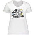 thumbnail image 3 of Inktastic Love Doesnt Count Chromosomes with Yellow and Blue Ribbon Women's Plus Size T-Shirt, 3 of 5