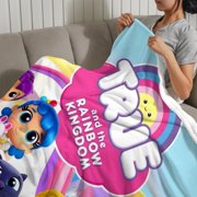 True and the Rainbow Kingdom-Anti-Pilling Flannel Blanket Soft Lightweight Plush Fuzzy Cozy Luxury Blanket for Home and Kitchen Use – Perfect for Kids and Adults 32*48(80cm*120cm)