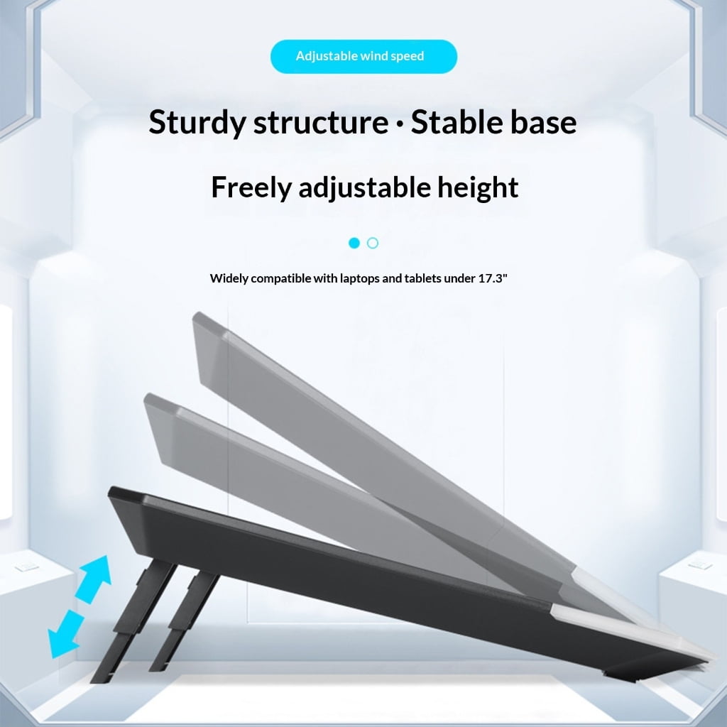 Silents Cooling Stand for Laptops RGBs Touch Lights 3 Speed Setting Foldable Design Universal Compatibility