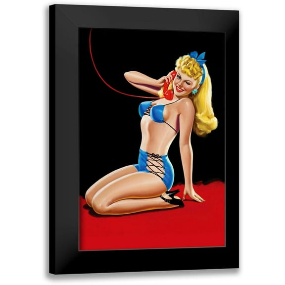 Driben, Peter 11x14 Black Modern Framed Museum Art Print Titled - Eyeful Magazine: Pin up in Blue Bikini