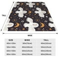 thumbnail image 2 of Owl Blanket Gifts for Owl Lovers Women Moon and Star Print Throw Blanket for Couch Sofa Bed Living Dorm Room Home Decor 80''''x60'''' Soft Cozy Flannel White Owl Birthday Decorations Christmas Decor, 2 of 6