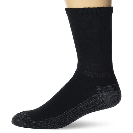 Fruit of the Loom Mens Work Gear Cushioned Crew Socks, Black, 6 12 US ...