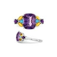 thumbnail image 2 of 3.00 Carat (Ctw) Amethyst, Citrine and Blue Topaz Ring in Sterling Silver for Women, 2 of 6